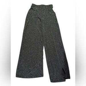 H&M stretchy sparkly, silver metallic pants